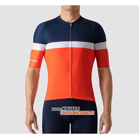 La Passione Kurzarmtrikot 2019 Und kurze Tragerhose Blau Wei Orange